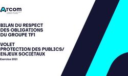 BILAN DU RESPECT DES OBLIGATIONS DU GROUPE TF1 VOLET PROTECTION DES