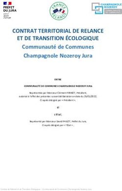 CONTRAT TERRITORIAL DE RELANCE ET DE TRANSITION ÉCOLOGIQUE