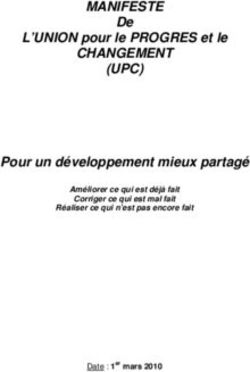 Manifeste Changement Upc De L Union Pour Le Progres Et Le Pour Un