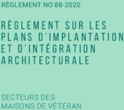 RÈGLEMENT SUR LES PLANS D IMPLANTATION ET D INTÉGRATION SECTEURS DES