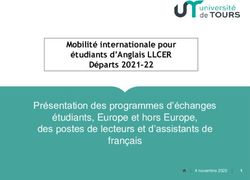 Pr Sentation Des Programmes D Changes Tudiants Europe Et Hors Europe