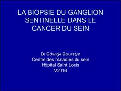 LA BIOPSIE DU GANGLION SENTINELLE DANS LE CANCER DU SEIN V2016 Dr