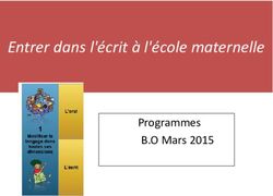 Entrer dans l écrit à l école maternelle Programmes B O Mars 2015