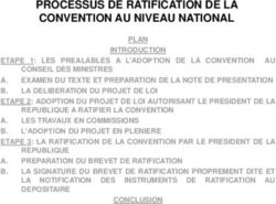 PROCESSUS DE RATIFICATION DE LA CONVENTION AU NIVEAU NATIONAL Unece