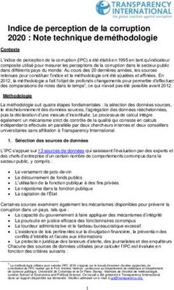 Indice De Perception De La Corruption Note Technique De M Thodologie