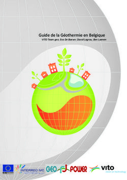 Guide de la Géothermie en Belgique VITO Team geo Eva De Boever