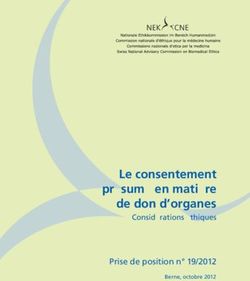 Le Consentement Pr Sum En Mati Re De Don D Organes Consid Rations