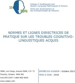 NORMES ET LIGNES DIRECTRICES DE PRATIQUE SUR LES TROUBLES COGNITIVO