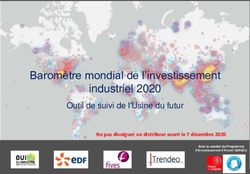 Baromètre mondial de l investissement industriel 2020 Outil de suivi