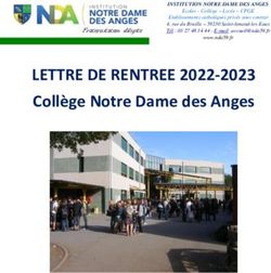 LETTRE DE RENTREE 2022-2023 - Coll&egrave;ge Notre Dame des Anges