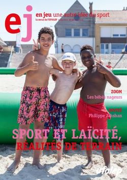 SPORT ET LA&Iuml;CIT&Eacute;, R&Eacute;ALIT&Eacute;S DE TERRAIN - en jeu une autre id&eacute;e du sport - Ufolep