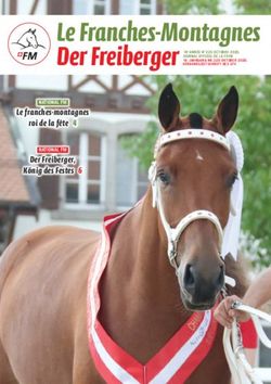 Le Franches-Montagnes - Der Freiberger 18e ANNÉE N 226 OCTOBRE 2020, Le franches-montagnes - Schweizerischer Freibergerverband