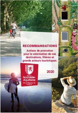 2020 RECOMMANDATIONS Actions de promotion pour la valorisation de nos destinations, filières et - CRT Nouvelle-Aquitaine