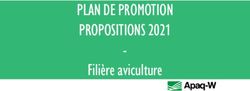 PLAN DE PROMOTION PROPOSITIONS 2021 - Filière aviculture