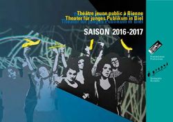 SAISON 2016 -2017 Theater für junges Publikum in Biel - La Grenouille