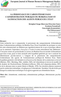 LA PERSISTANCE DE L'ABSENT&Eacute;ISME DANS L'ADMINISTRATION PUBLIQUE DU BURKINA FASO ET SATISFACTION DES AGENTS PUBLICS DE L'ETATi