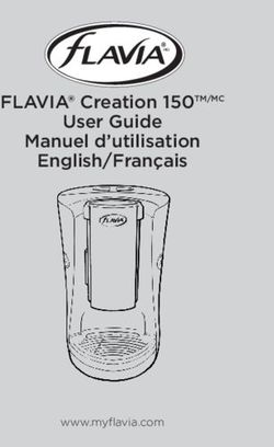 User Guide Manuel d'utilisation English/Français - FLAVIA Creation 150TM/MC - www.myflavia.com