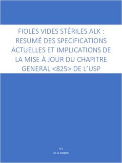 FIOLES VIDES STÉRILES ALK : RESUMÉ DES SPECIFICATIONS ACTUELLES ET IMPLICATIONS DE LA MISE À JOUR DU CHAPITRE GENERAL DE L'USP - ALK ...