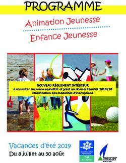 PROGRAMME Animation Jeunesse Enfance Jeunesse - Vacances d'été 2019