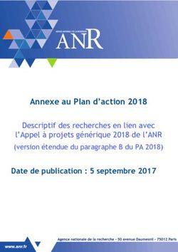Annexe au Plan d'action 2018 Date de publication : 5 septembre 2017 - Descriptif des recherches en lien avec - ANR