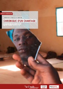 CHRONIQUE D'UN CHANTAGE - RAPPORT D'OBSERVATION - LA CIMADE