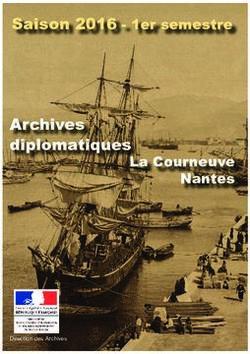 Archives diplomatiques - Saison 2016 - 1er semestre La Courneuve Nantes - France Diplomatie