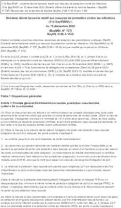 ONZIÈME DÉCRET BAVAROIS RELATIF AUX MESURES DE PROTECTION CONTRE LES INFECTIONS (11E BAYIFSMV) 1 DU 15 DÉCEMBRE 2020 (BAYMBL. N 737) BAYRS ...