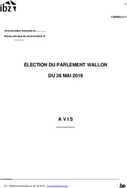 ÉLECTION DU PARLEMENT WALLON DU 26 MAI 2019 - FORMULE E/1