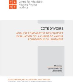 CÔTE D'IVOIRE ANALYSE COMPARATIVE DES COUTS ET EVALUATION DE LA CHAINE DE VALEUR ECONOMIQUE DU LOGEMENT