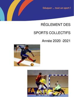 RÈGLEMENT DES SPORTS COLLECTIFS - Année 2020 -2021