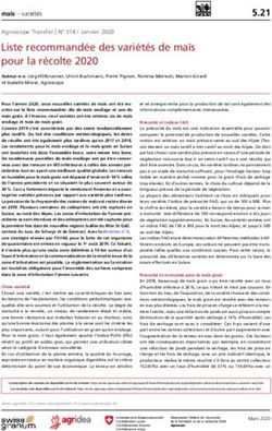 Liste recommandée des variétés de maïs pour la récolte 2020