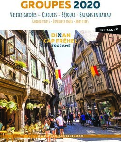 GROUPES 2020 Visites guidées - Circuits - Séjours - Balades en bateau - Guided visits - Discovery tours - Boat trips - Office de Tourisme de Dinan