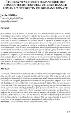 ÉTUDE SYNTAXIQUE ET SEMANTIQUE DES CONNECTEURS TEXTUELS UTILISES DANS LE ROMAN L'ANTEDESTIN DE DRAMANE KONATE