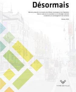 D&eacute;sormais M&eacute;moire pr&eacute;sent&eacute; &agrave; la ministre des Affaires municipales et de l'Habitation Dans le cadre de la consultation sur la Strat&eacute;gie nationale ...