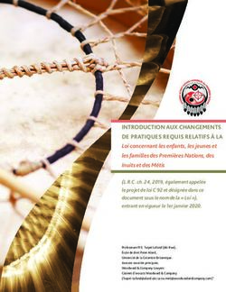 INTRODUCTION AUX CHANGEMENTS DE PRATIQUES REQUIS RELATIFS &Agrave; LA