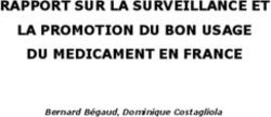 RAPPORT SUR LA SURVEILLANCE ET LA PROMOTION DU BON USAGE DU MEDICAMENT EN FRANCE