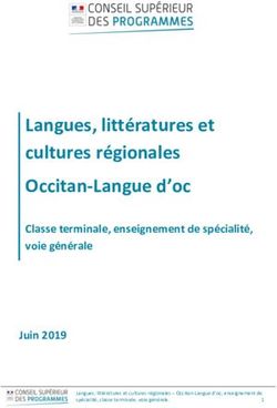 Langues, littératures et cultures régionales Occitan-Langue d'oc