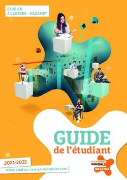 GUIDE de l'&eacute;tudiant 2021-2022