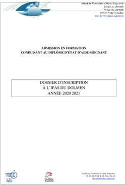 DOSSIER D'INSCRIPTION À L'IFAS DU DOLMEN ANNÉE 2020 2021