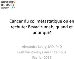 CANCER DU COL M&Eacute;TASTATIQUE OU EN RECHUTE: BEVACIZUMAB, QUAND ET POUR QUI? - ALEXANDRA LEARY, MD, PHD GUSTAVE ROUSSY CANCER CAMPUS F&Eacute;VRIER 2016