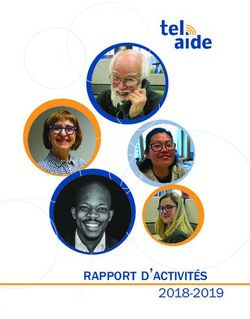 Rapport d'activit&eacute;s 2018-2019 - Tel-Aide