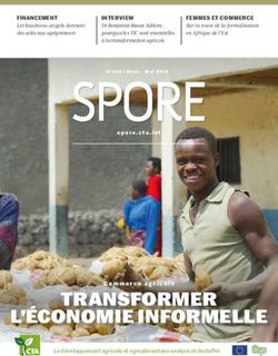 TRANSFORMER L'ÉCONOMIE INFORMELLE - Commerce agricole - N 188 | Mars - Mai 2018 - CGSpace