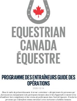 PROGRAMME DES ENTRA&Icirc;NEURS GUIDE DES OP&Eacute;RATIONS