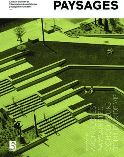 La revue annuelle de l'Association des architectes paysagistes du Québec - AAPQ