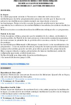 PROGRAMME DU RESEAU DES MEDIATHEQUES DE SETE AGGLOPOLE MEDITERRANEE DECEMBRE 2017-JANVIER-FEVRIER 2018 - Office de tourisme de Sète