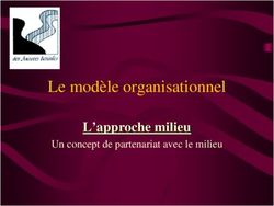 Le modèle organisationnel - approche milieu Un concept de partenariat avec le milieu