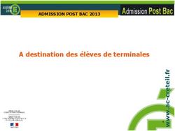 A destination des élèves de terminales - ADMISSION POST BAC 2013
