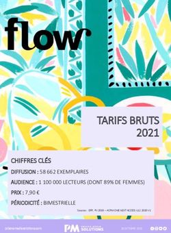 TARIFS BRUTS 2021 CHIFFRES CLÉS - DIFFUSION : 58 662 EXEMPLAIRES AUDIENCE : 1 100 000 LECTEURS (DONT 89% DE FEMMES) - Prisma Media Solutions