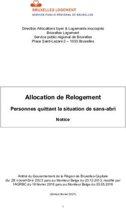 Allocation de Relogement - Personnes quittant la situation de sans-abri - Ministère de la Région de ...