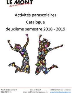 Activités parascolaires Catalogue deuxième semestre 2018 2019 - Route de Lausanne 16